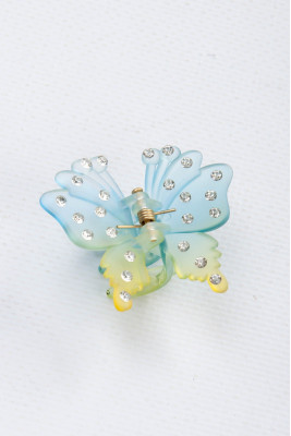 Краб матовий "метелик" зі стразами